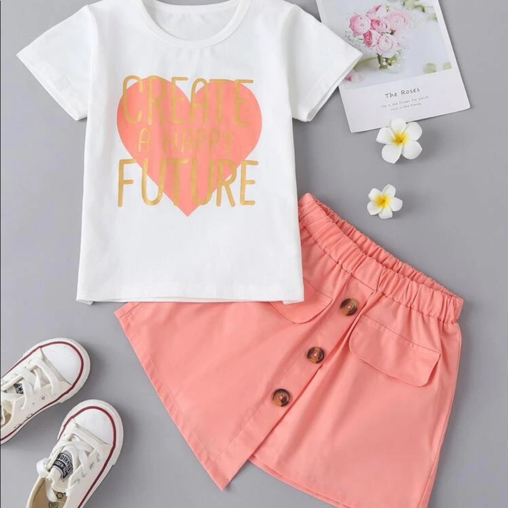 Girls top & skirt outfit